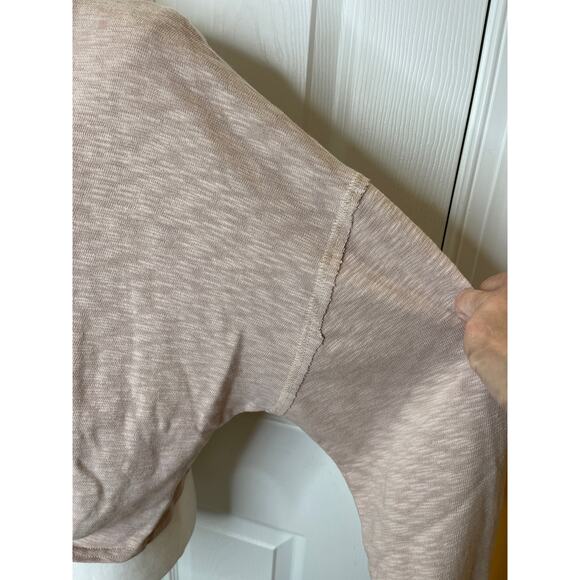 Free People Beach Medium Culver City Crop Knot tan lightweight sweater NWOT - Picture 5 of 6